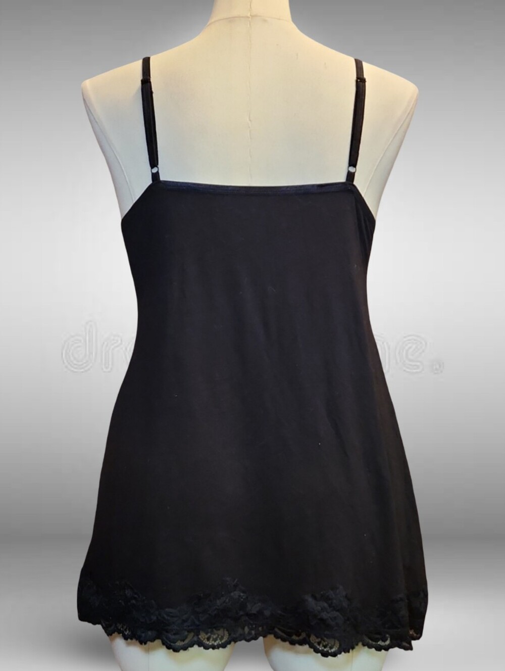 Lane Bryant Plus Black Lace Shaping Camisole 18/20 Adjustable Strap Rayon Blend - Picture 7 of 8